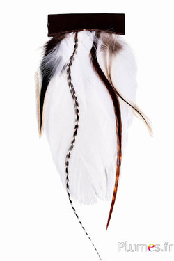 Haarschmuck Grizzly -  15 x 6 cm - weiss